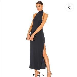 Never worn Norma Kamali Turtle gown. Size XS. Color: Pewter